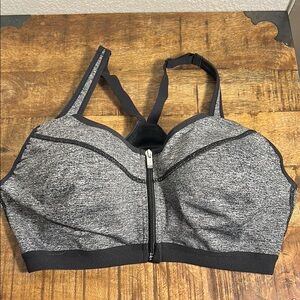 Victoria's Secret Gray and Black High-Impact Sports Bra